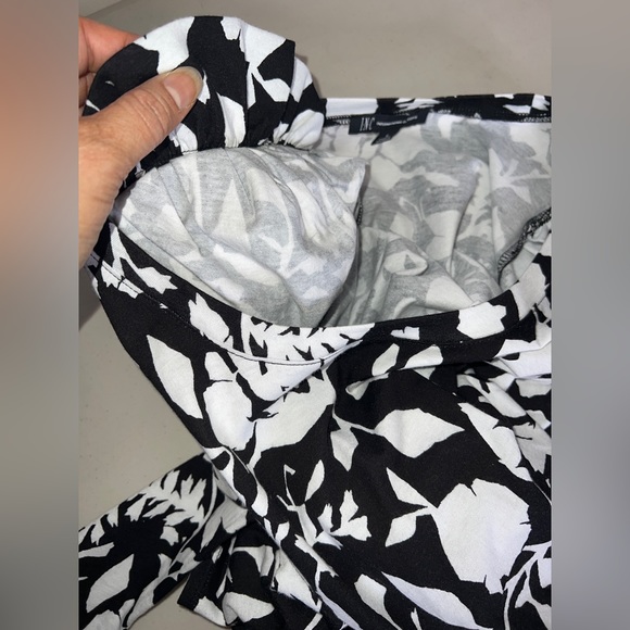 🖤 NWT! INC Floral Puff Shoulder Blouse - Picture 6 of 8